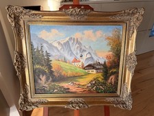 Ölgemälde Alpenlandschaft