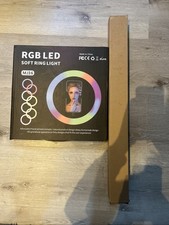 RGB MJ36 LED Ringlicht Mit Stativ Handy - 40 Rgb-Modi Dimmbare Selfie Licht!