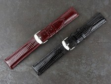 16 | 18 | 20 | 22 mm Echt Leder Uhrenarmband klassisch Lizard Eidechsen Prägung