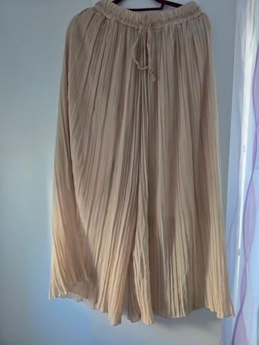 Plissee hose beige nagelneu - plissee,