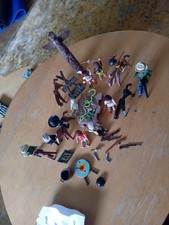 Playmobil Cowboy und Indianer mit Pferden Und Marterpfahl