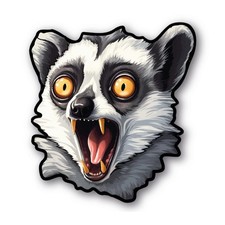 Lemuren Aufkleber wildes Tier