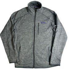 Patagonia Herren Jacke Large Grau Fleece Full Zip Outdoor Wear