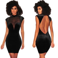 Nude Samt Kleid Offen