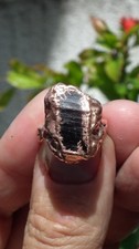 Schwarzer turmalin ring - ring, /
