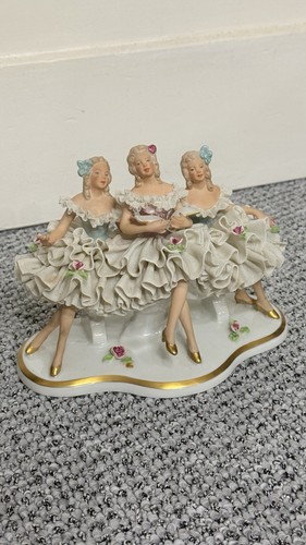 Ballerina porzellanfigur mit - ballerina,