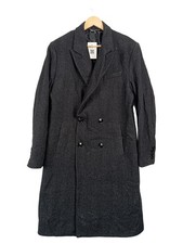 ZARA Klassischer Herren Mantel Gr. 50/L Grau Business Fischgrätenmuster