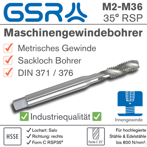 Gsr maschinengewindebohrer - gsr,