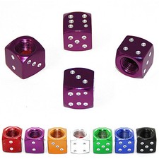 Ventilkappen Würfel cube chrom Dice Bike Auto Motorrad Chopper Rad Ventile LKW