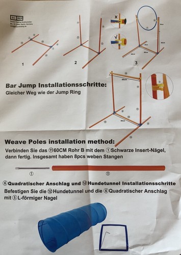 Agility satz für hunde mit - agility,