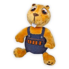 Obi Biber Stofftier Plüsch 28 cm Kuscheltier Plüschtier Tier Werbung Reklame
