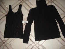 Rolli + Top schwarz Gr. 36/38 dünn, leicht durchsichtig