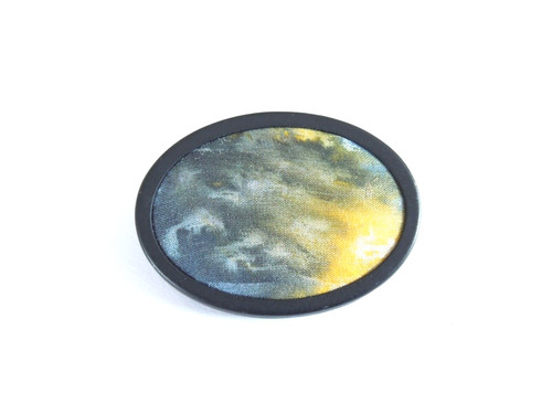Brosche oval seidenmalerei - oval,