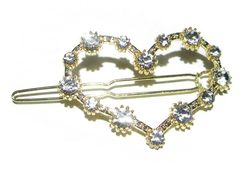 Haarspange strass herz - haarspange,