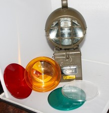 Bundeswehr Handscheinwerfer KEB 130/1, Eisemann / Bosch, Holzkiste mit Zubehör