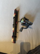 Amundson Angelrute und Rolle mit Zubehör (Tuch, Zange, Tasche, Box)