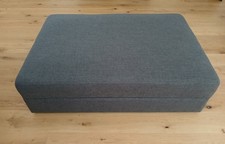 XXL Hocker 135 cm x 92 cm Stoff anthrazit