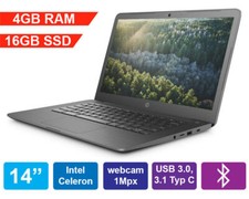 HP Chromebook 14 G4  Celeron N2840  4GB/16GB SSD 14" HD KAM  Grade B 