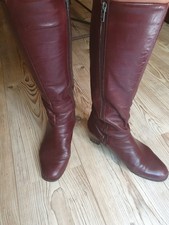 Original 70er Jahre Stiefel 40 Weitschaft Gebraucht Echt Leder