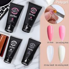 4× 30gMehrfarbige Poly Acrylgel Tube Aufbaugel UV LED Nagelverlängerung Nagelgel
