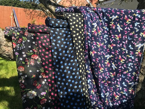 Floral bedruckter chiffonstoff - floral,