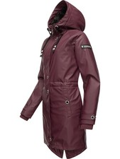 Damen Regen-Mantel Parka Rainy Flower Wine Gr. S (B-Ware)
