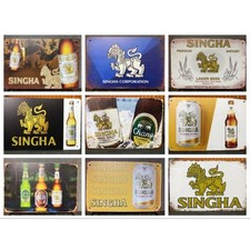 Blechschild Singha Chang Thai