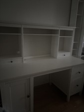 Ikea Hemnes Schreibtisch mit Aufsatz in Weiß