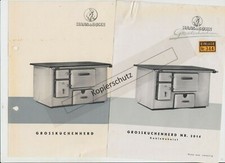 2 x Haas & Sohn Küche Herd Nr. 2014 Großküche Geräte Fotos Werbung  1948 u. 1949