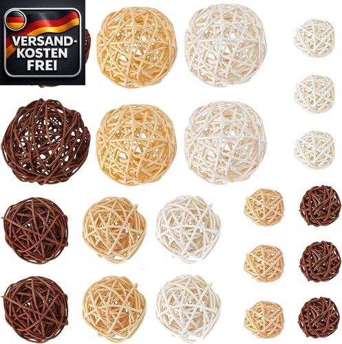 Rattankugeln set bunt - rattankugeln, 21