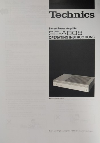 Technics a808 stereo - se-a808,