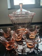 Bowleset rosa mit - 9, gläsern