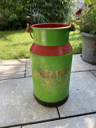 Antike milchkanne handbemalt - milchkanne,