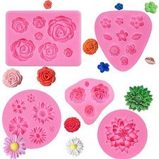 Blumen silikonformen set - blumen, 5