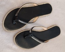 TOP Flip Flop 37 schwarz Strass Glitzer Zehentrenner Schlappen Sandalen Sauna