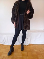 GLAMOURÖSER ECHTER NERZMANTEL LUXUS PELZJACKE SWINGER SCHÖNER LOOK GRÖSSE L