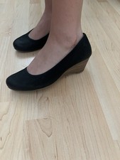 Keilabsatz Pumps Schwarz