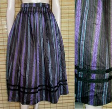 BUNT GEMUSTERTER TRACHTENROCK - COTTON - VINTAGE - ORIG. ALPENTRACHTEN - GR. 42