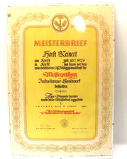 Alter Meisterbrief f. d