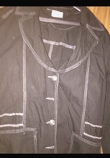 3-teil.Anzug 38/40- Marlene -Hose/Nadelstr.Schwarz -Weiss+2 Jacken Schwarz/beige