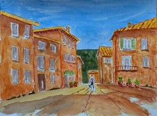 Original Aquarell italienische