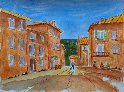 Original aquarell italienische - aquarell,
