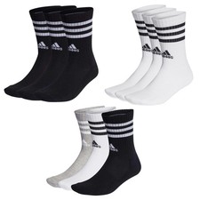 adidas Unisex Socken, 3er Pack - 3-Streifen Cushioned Crew, Logo, Streifen, g...