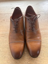 Santoni Schuhe Herren Gr. EU 40 UK 6 Leder Schnürschuhe Braun