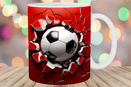 Kaffeetasse fußball tasse - 3d-fußball,