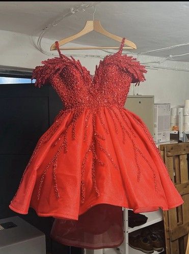 Rotes kleid knielang 40 - rotes,