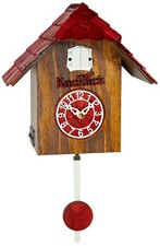 Kuckucksuhr 28cm rot braun NEU