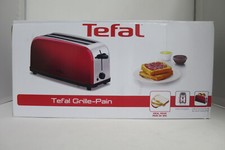 Tefal TL3305 Toaster, 2 Schlitz Toaster, 4 Scheiben Toaster, Rot, Edelstahl TOP