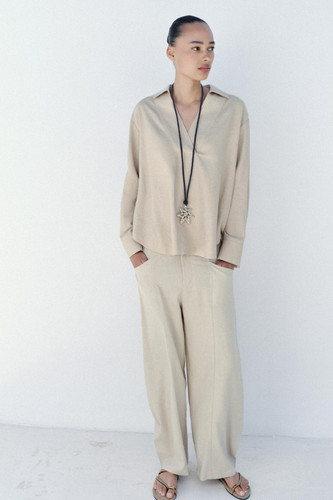 Nwt zara leinenbluse - leinenbluse, mit