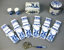 Konvolut Keramik ua Deckeldose Salzstreuer Delft Blue Keramik Windmühlen Holland